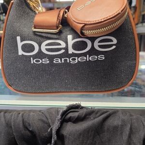 bebe Black and Brown Crossbody Bag
